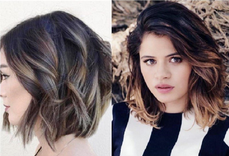 Шатуш окрашивание на темные волосы фото до и после средние