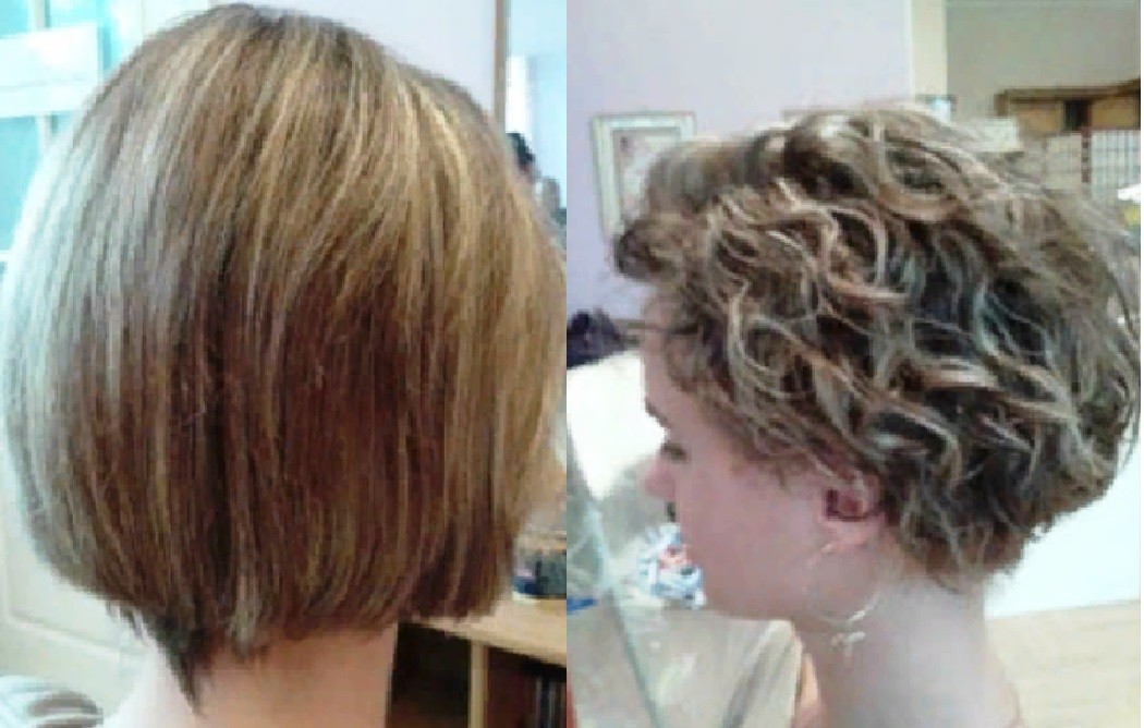 Биозавивка на короткие волосы фото до и после