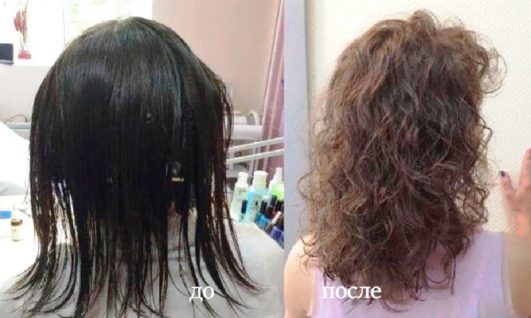 фото волос до и после карвинга