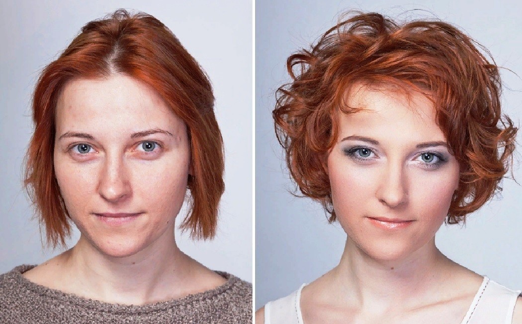 фото волос до и после карвинга