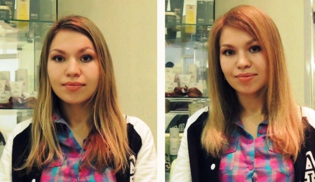 Фото до и после прикорневой химической завивки